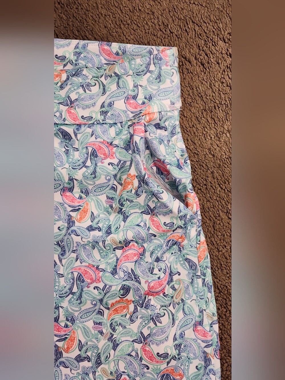 Bundle Greg Norman Collection Floral Circle Skirts in Peach & Light Blue - Picture 12 of 14